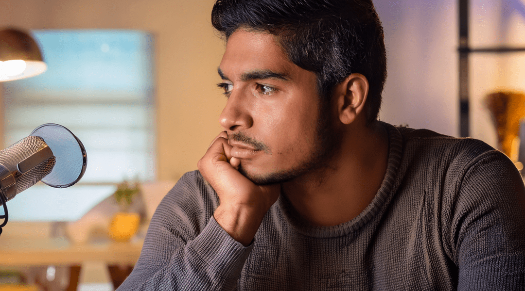 A man in deep thought desiring to find his mindset